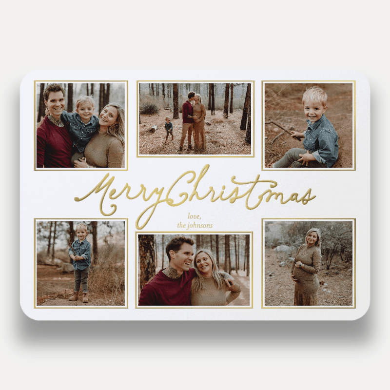 Framed Six Holiday Card