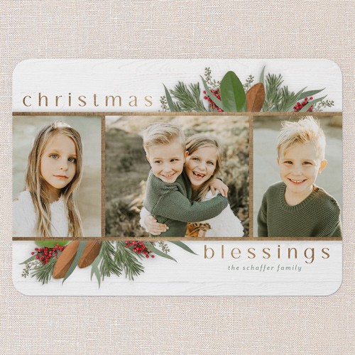 Fantastic Foliage 5x7 White  Holiday Card