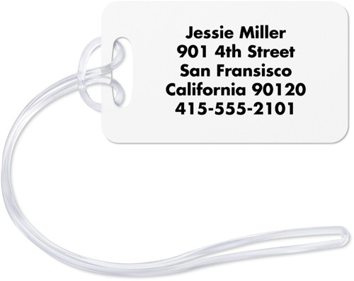 Gallery of Four 2x3 Multicolor  Luggage Tag