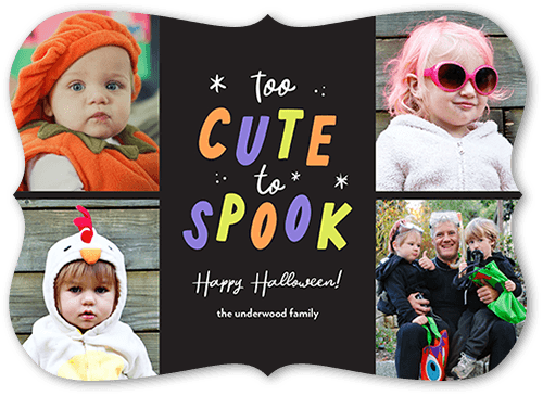 Cute Spook 5x7 Gray  Halloween Card