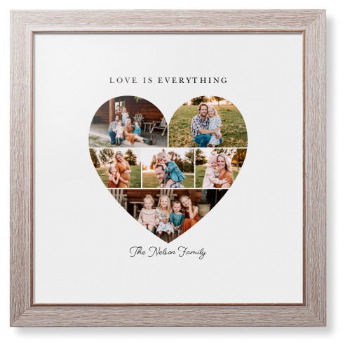 Framed Prints: Filled Heart Rustic Modern Frame White Top Mat 16x16 White 5+ Photos Shutterfly