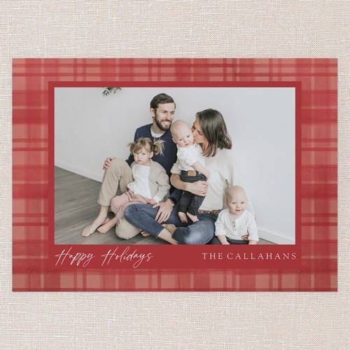 Matte Red Holiday Card