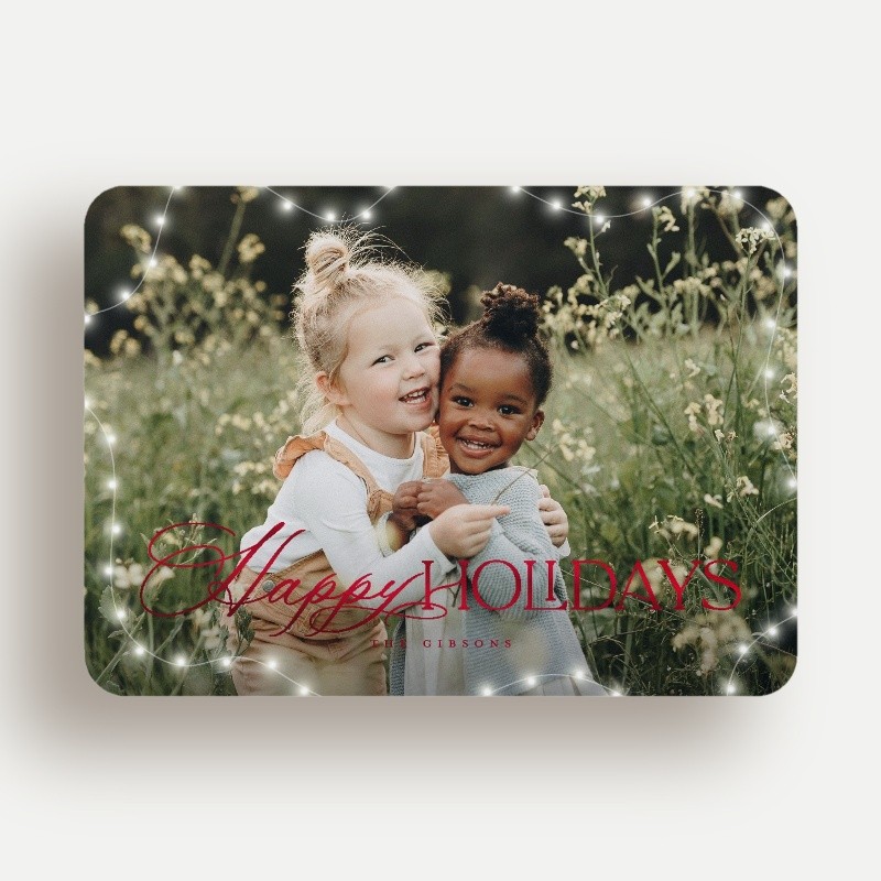String Light Frame Holiday Card