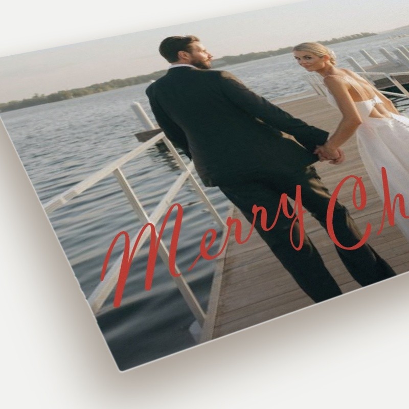 Oversized Script Holiday Card
