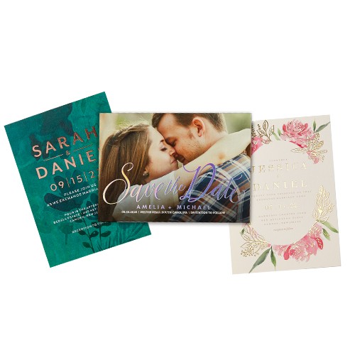 Overlap Arch 5x7 White  Save The Date