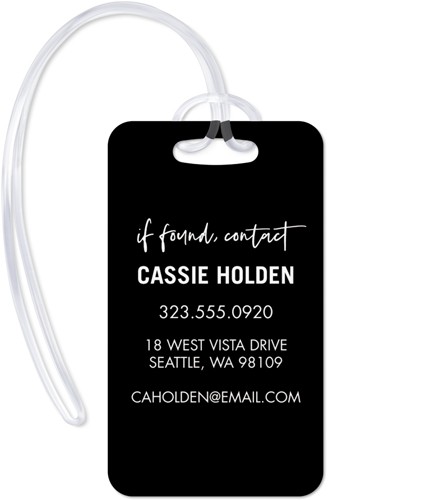 Playful Patterns Spoiled 2x4 Gray  Luggage Tag