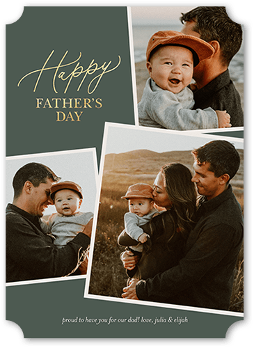 Stacked Frames Dad 5x7 Blue  Father's Day Card