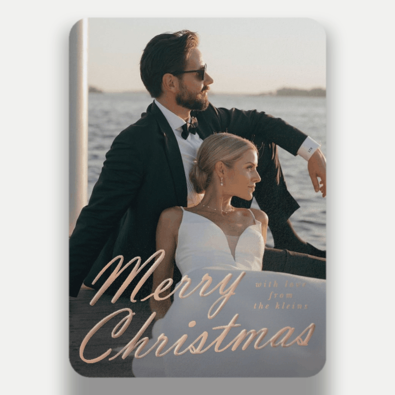 Oversized Script Holiday Card