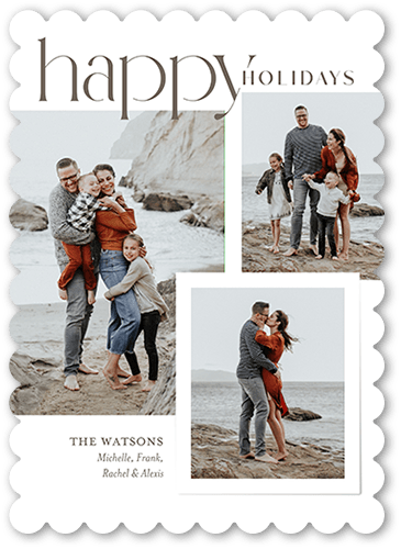 Joyous Delight 5x7 White  Holiday Card