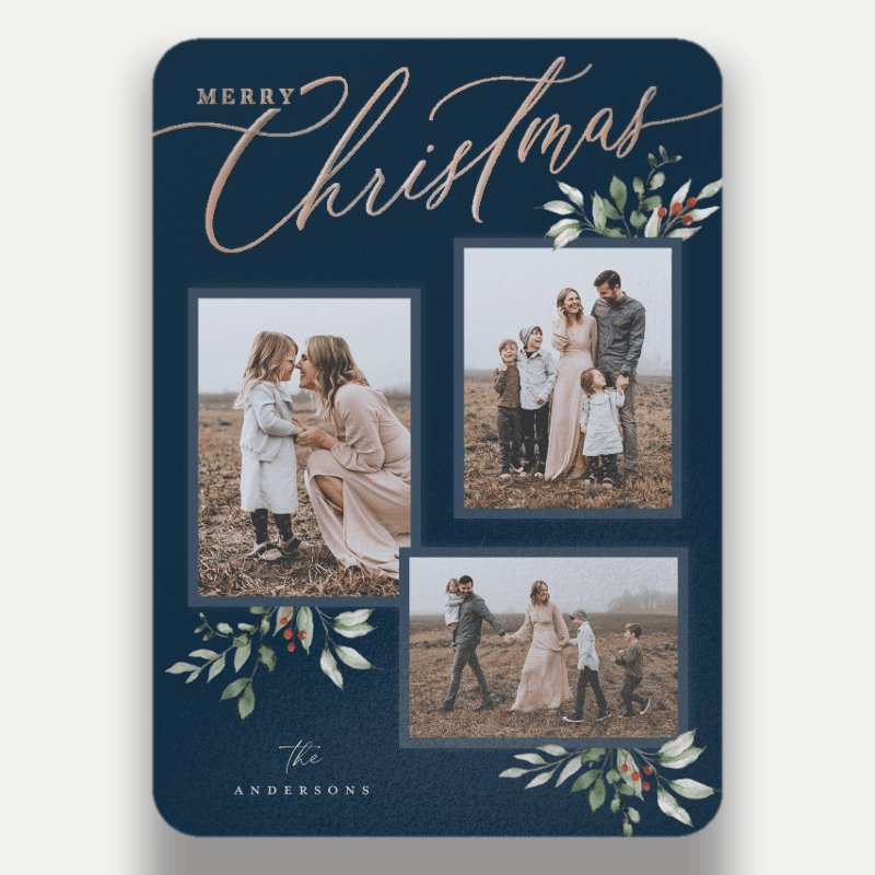 Script and Snapshots Holiday Card