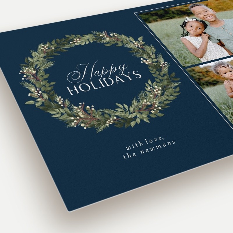 Painted Wreath Holiday Card