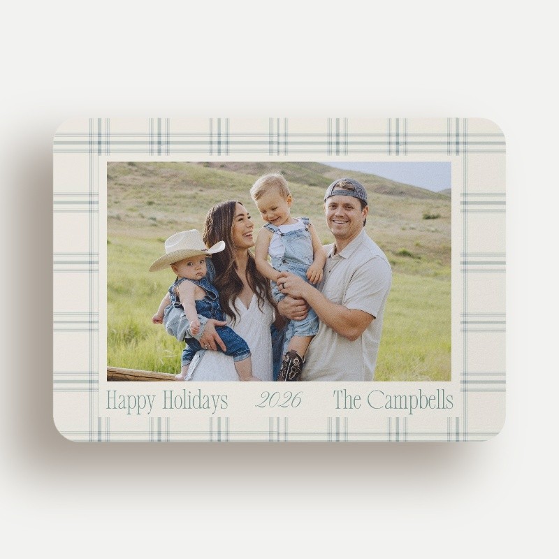 Soft Plaid Holiday Card