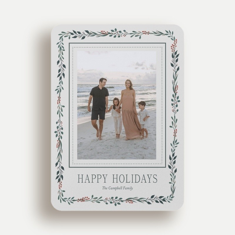 Garland Border Holiday Card