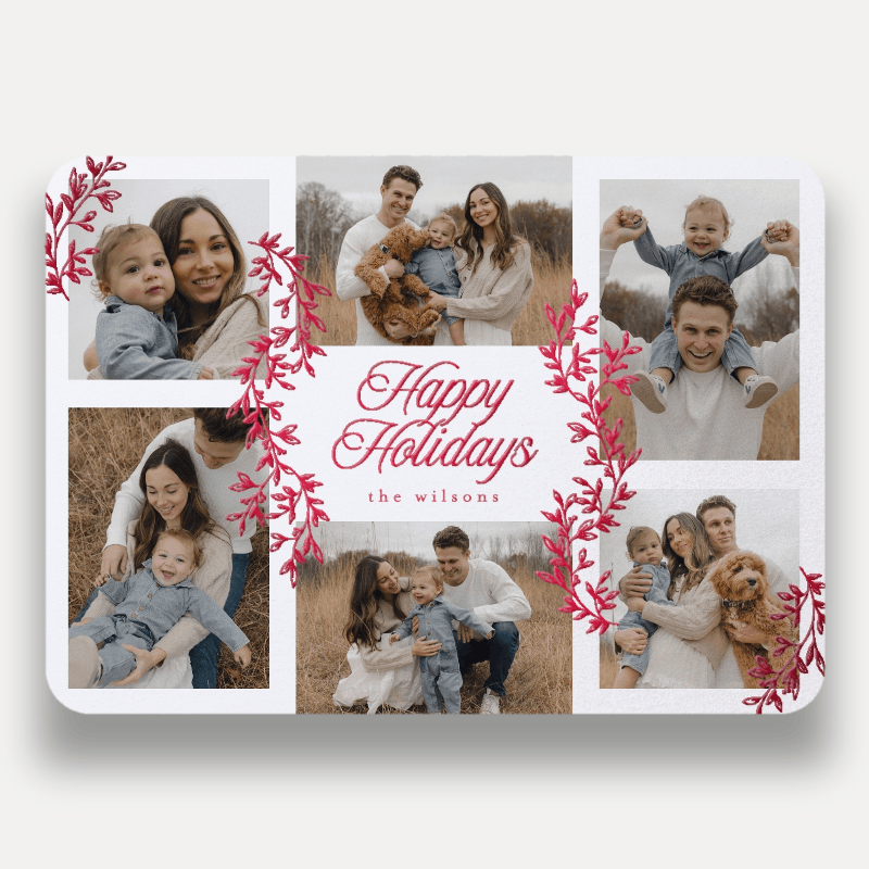 Painted Sprigs Holiday Card