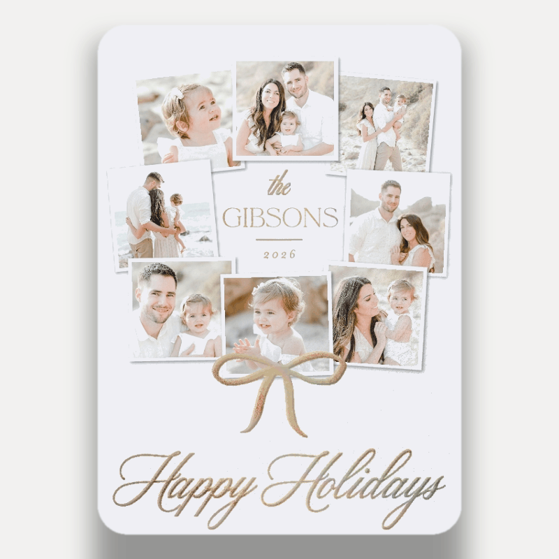 Bow Wreath Holiday Card