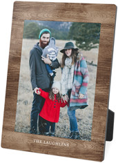 Printed Weathered Faux Wood Portrait