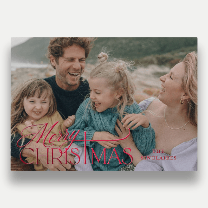 Elegant Swash Religious Christmas Card