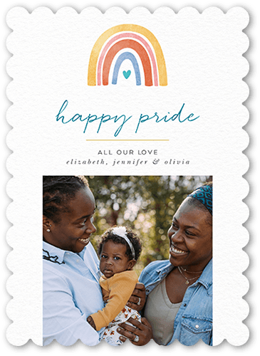 Rainbow Pride 5x7 White  Pride Card