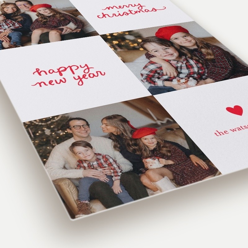 Checkered Collage Holiday Card