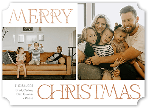 Cheerful Photos 5x7 White  Holiday Card