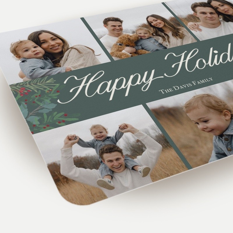 Script Banner Holiday Card
