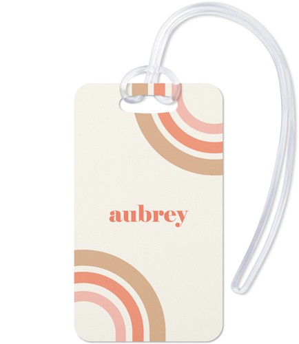 Double Rainbow 2x4 Pink  Luggage Tag