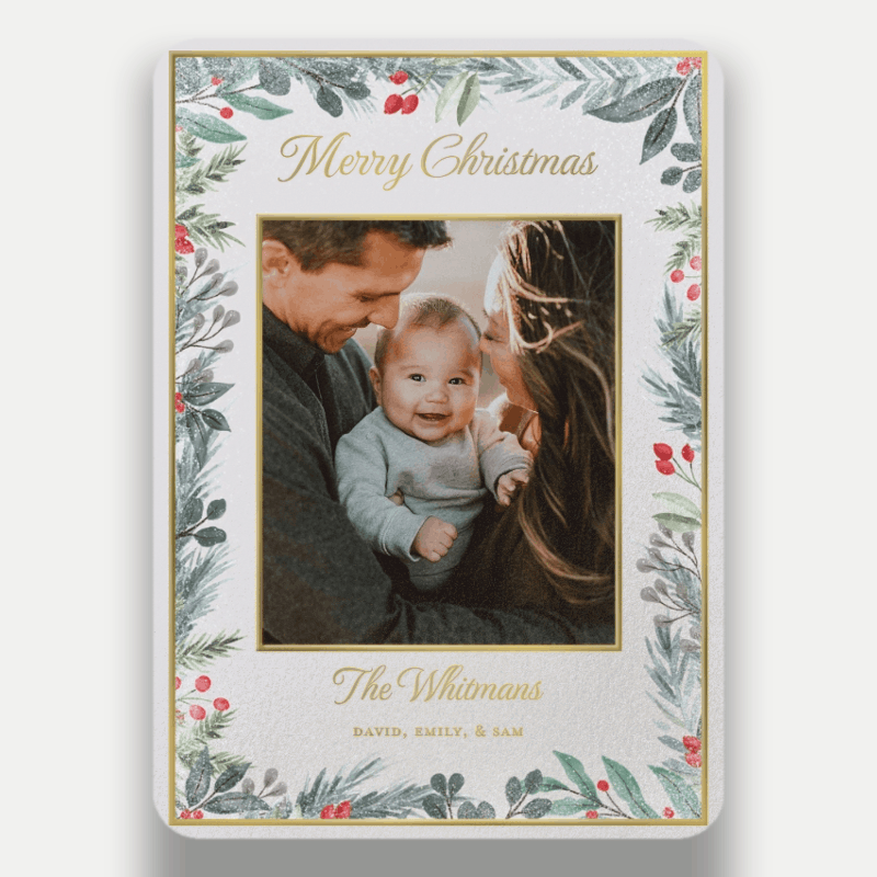 Berry Greenery Holiday Card