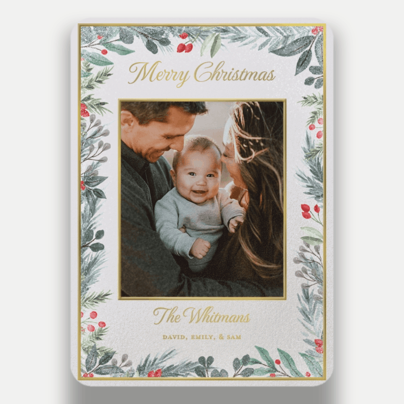 Berry Greenery Holiday Card