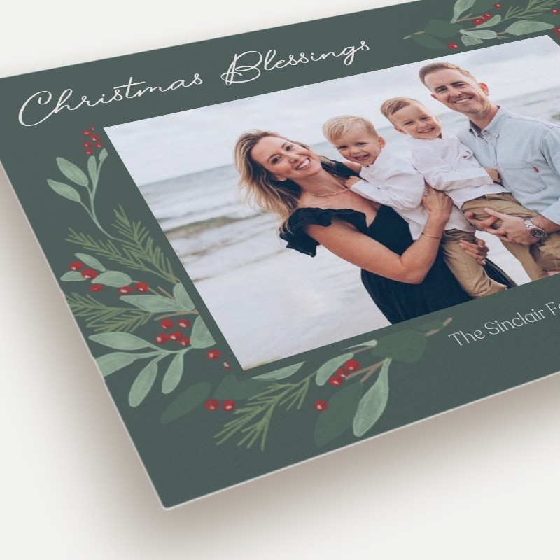 Berry Foliage Holiday Card