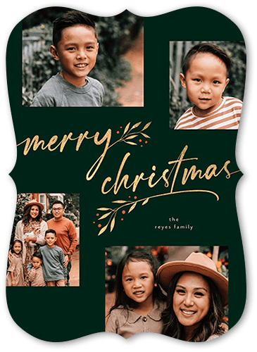 Evergreen Jubilee 5x7 Black  Holiday Card