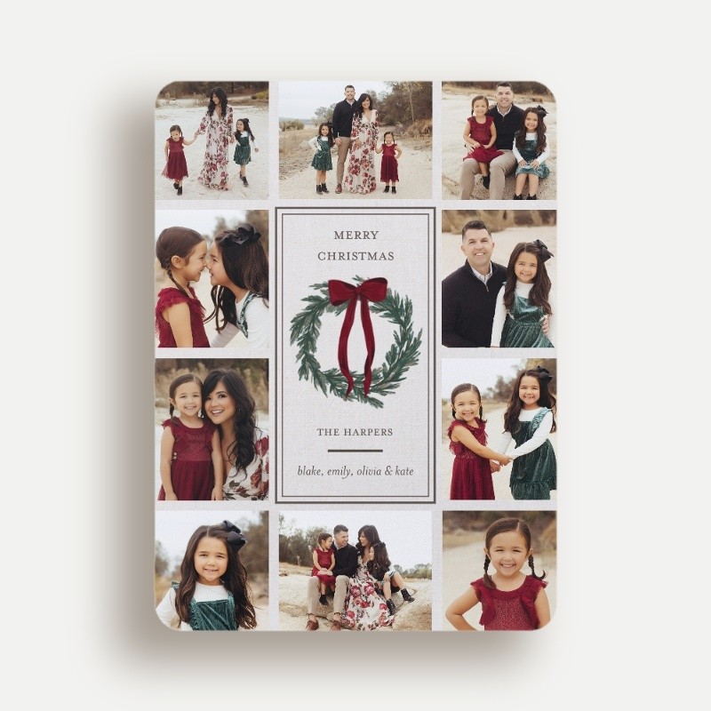 Centered Wreath Holiday Card