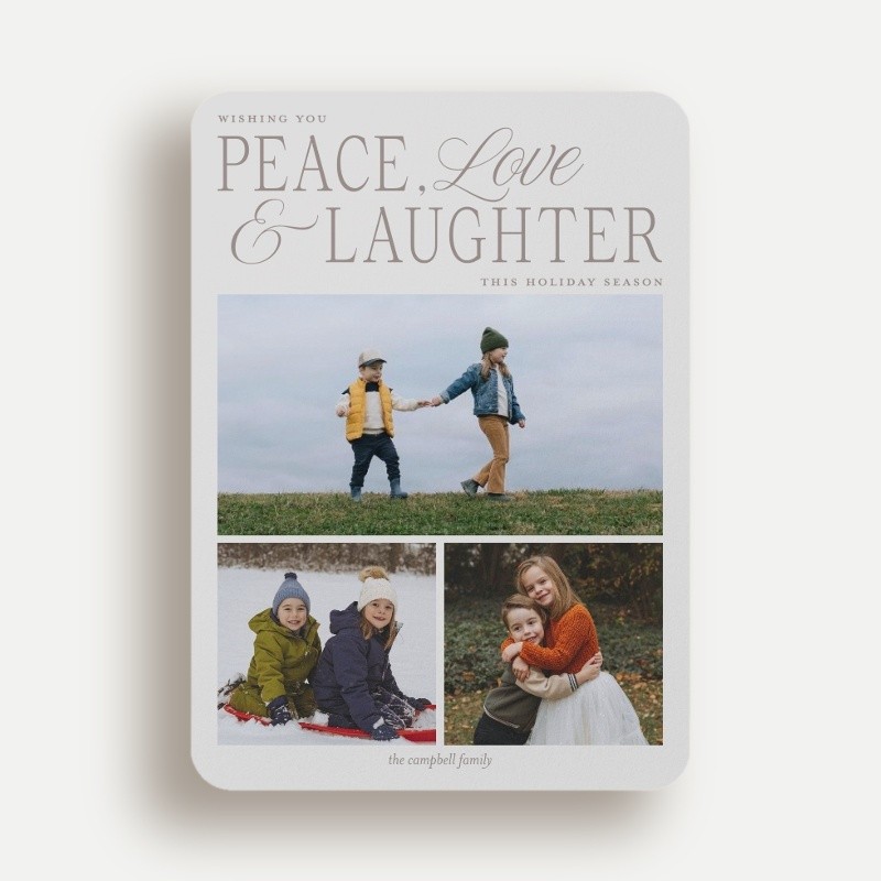 Peace Laughter Holiday Card