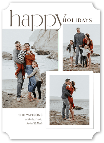 Joyous Delight 5x7 White  Holiday Card