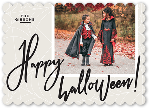 Script Sentiment 5x7 Beige  Halloween Card