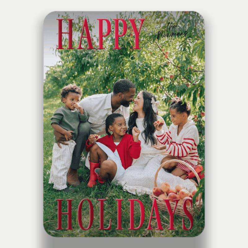 Split Serif Holiday Card