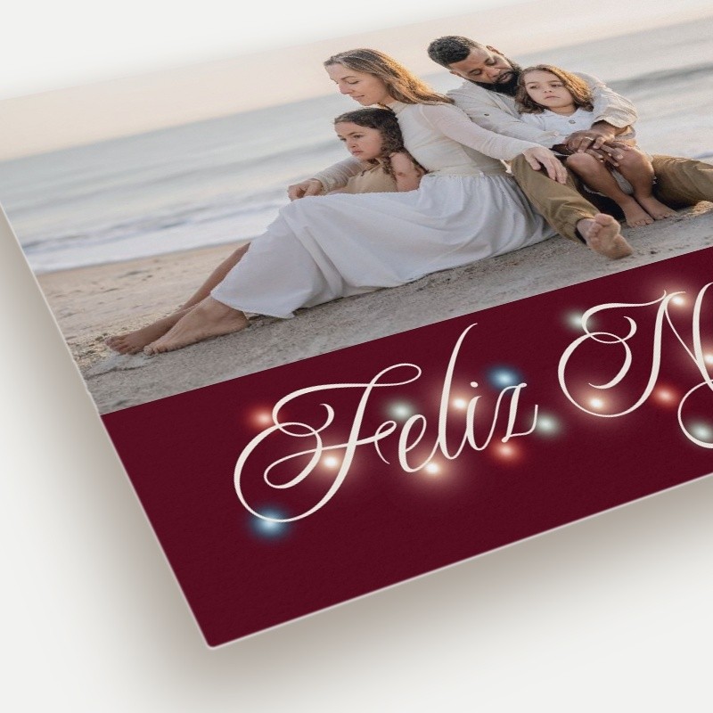 Lights Script Holiday Card