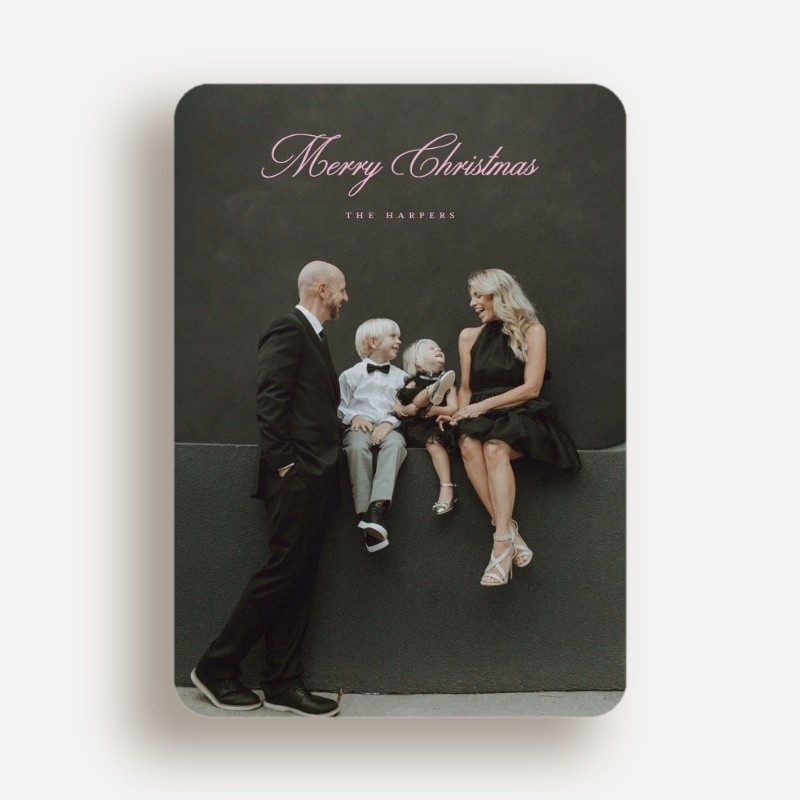 Upscale Script Holiday Card