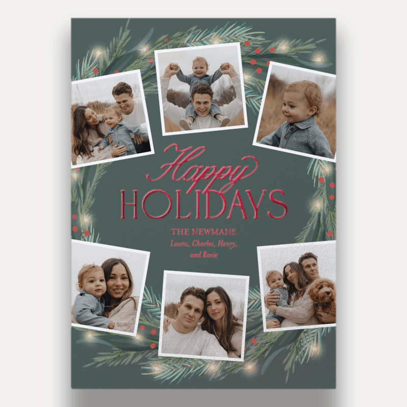 Encircled Wreath Holiday Card