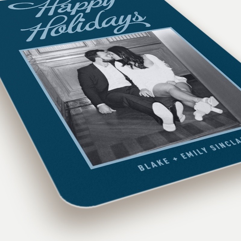 Retro Script Holiday Card