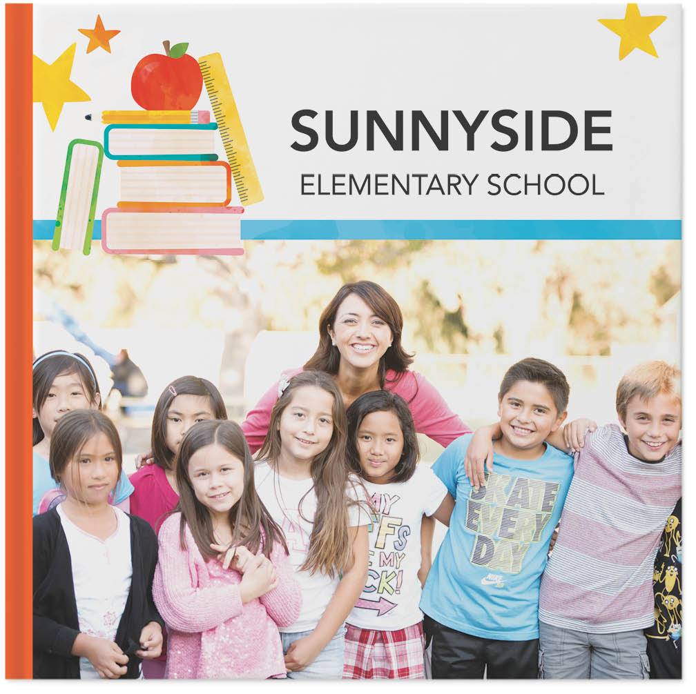 Colorful Elementary School Yearbook