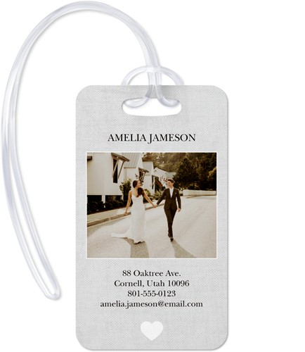 Travel Love Buddies 2x4 White  Luggage Tag