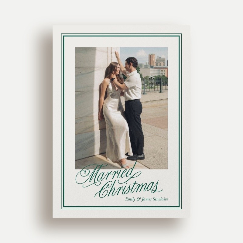 Classic Newlyweds Holiday Card