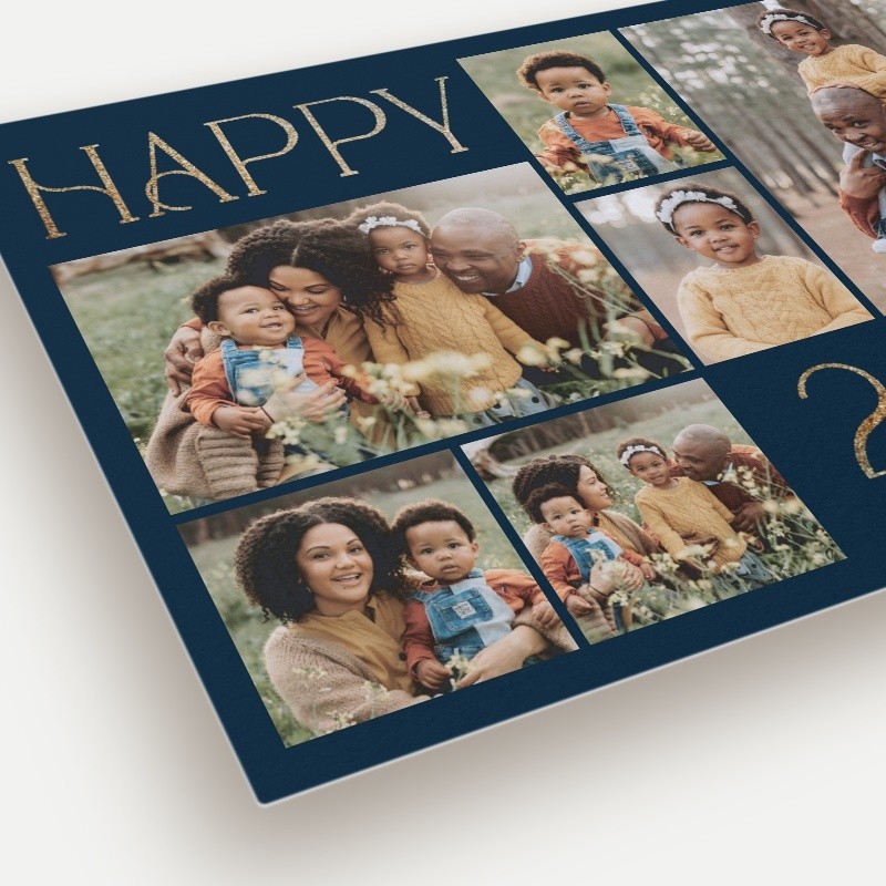 Golden Yearframe New Year's Card