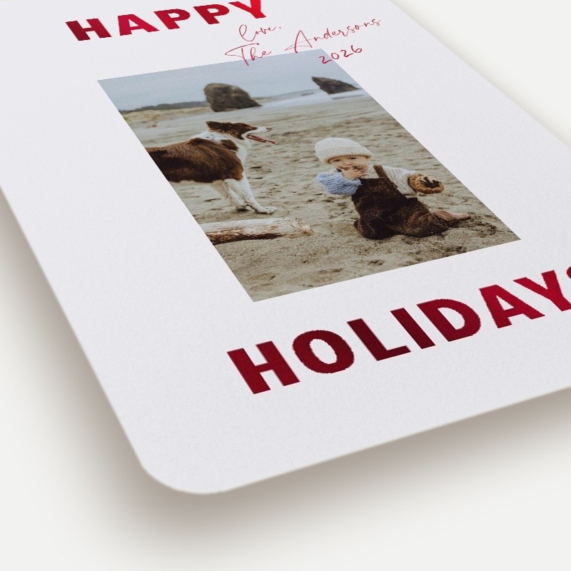 Modern Signature Holiday Card