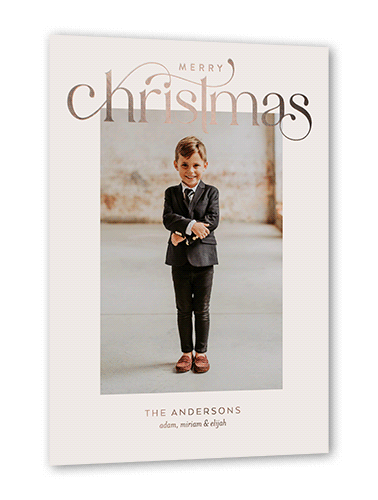 Luxurious Merry 5x7 Gray  Holiday Card