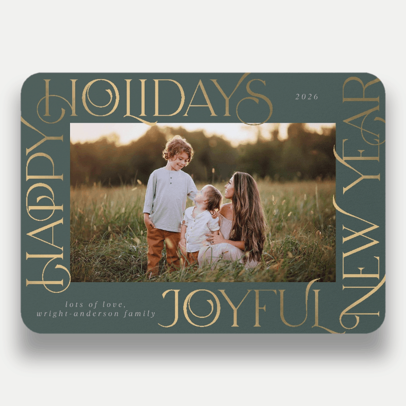 Word Frame Holiday Card