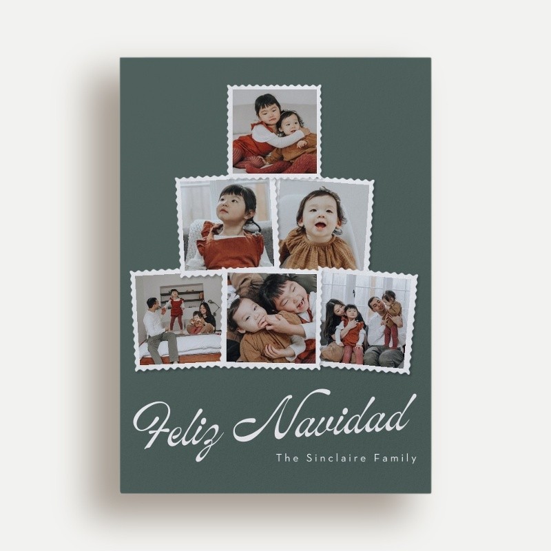 Photo Tree Stack Holiday Card