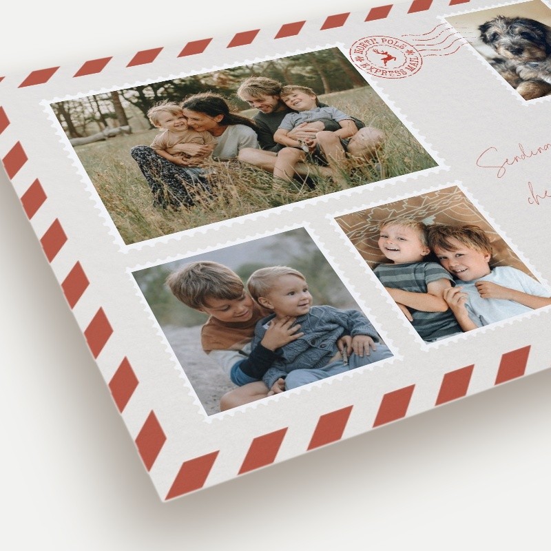 Airmail Stamps Holiday Card