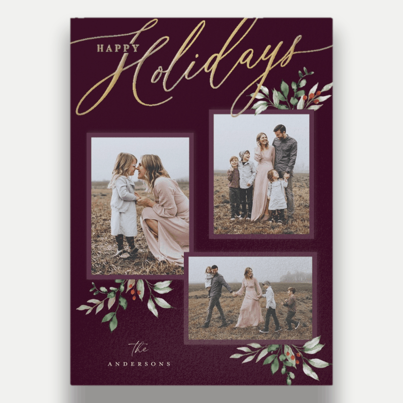Script and Snapshots Holiday Card