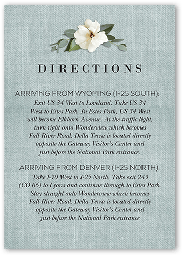 Custom Green Wedding Enclosure Cards